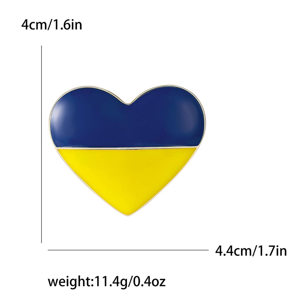 Spilla Moda Ucraina Grande Amore Serie Patriottica Spilla Smaltata Gocciolante Gioiello Distintivo