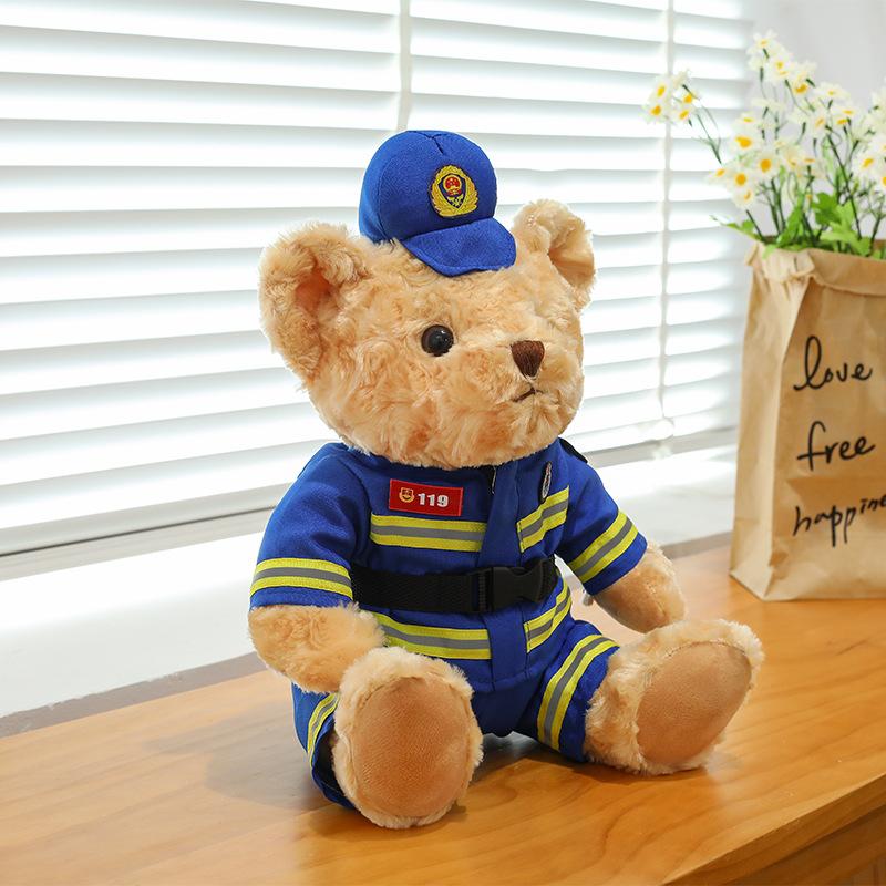 

Полицейский медведь кукла милый дорожный полицейский форма пожарного плюшевый мишка плюшевая игрушка интернет-знаменитость спецназ медведь 25Cm 0.24kg