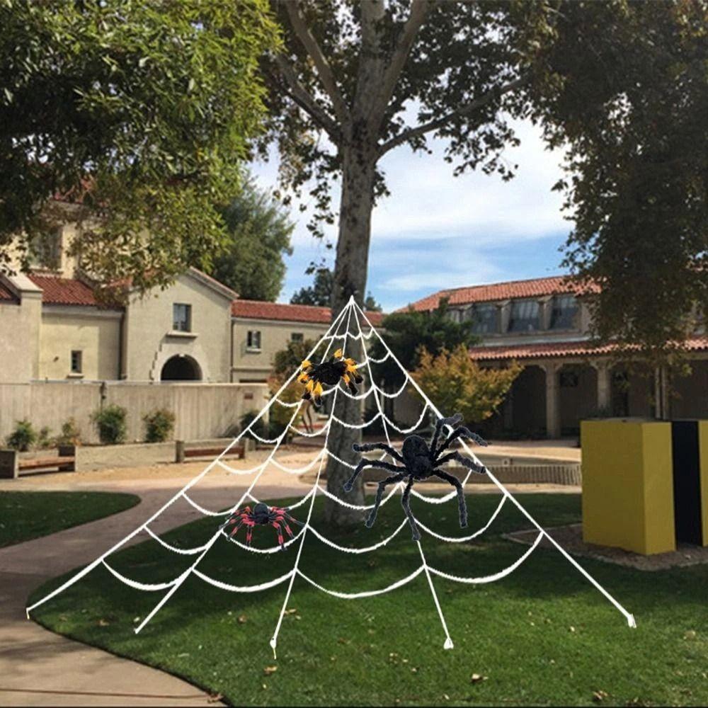 Soft Halloween Triangle Spider Extra Large Spider Web Decoration  For Halloween Party