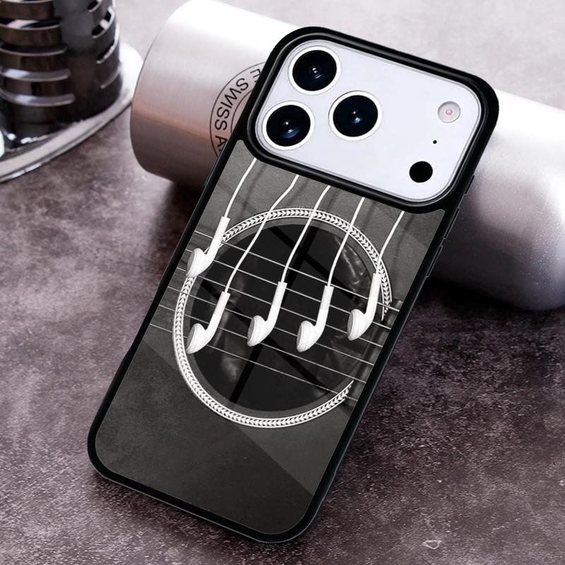 Musical Violin Guitar Phone Case for iPhone 17 16 15 Pro Max Air 14 13 12 11 Plus Shockproof Capa Cover