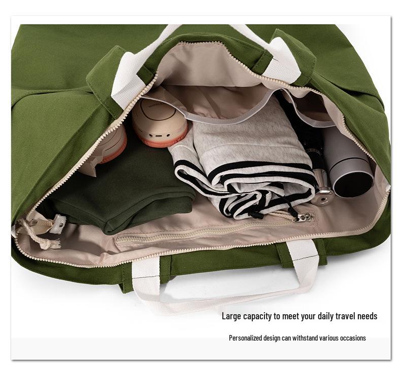 Damen Große Canvas-Tasche: Vielseitige Einkaufs-, Pendler- und Strandtasche