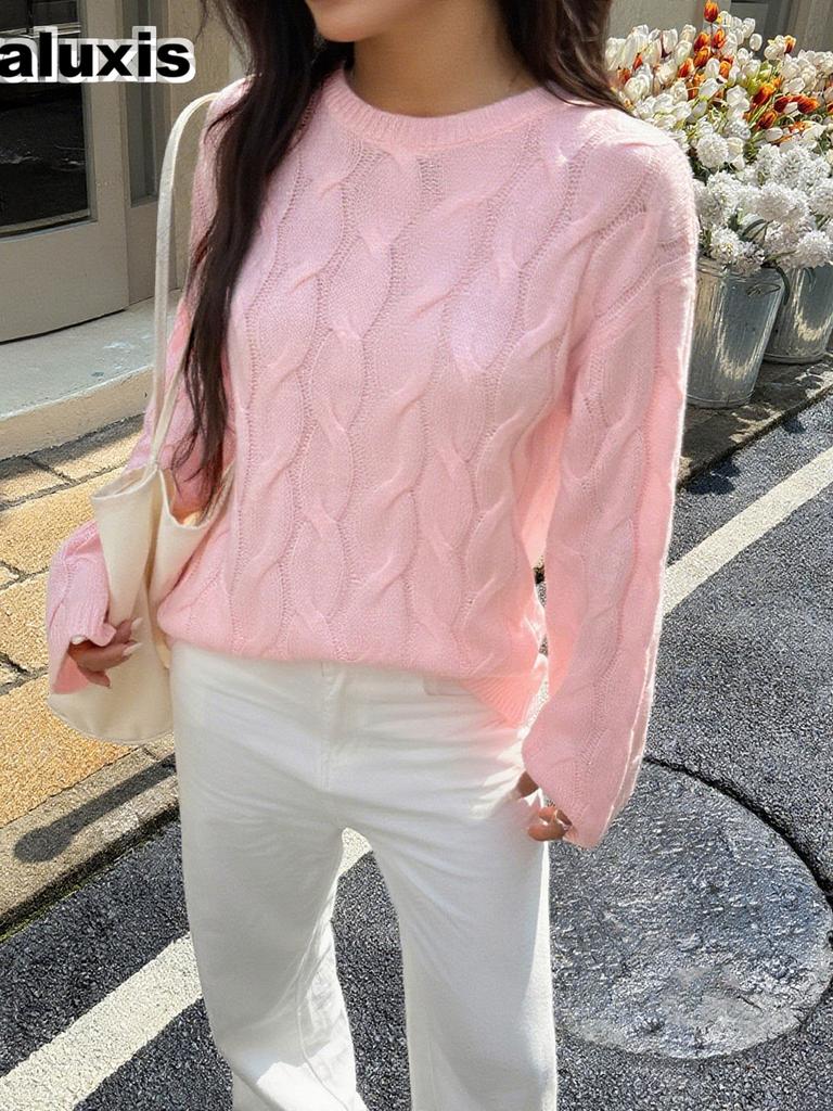 Casual Simple Long Sleeve Solid Color Backless Sweater Women's Fall Winter Clothing