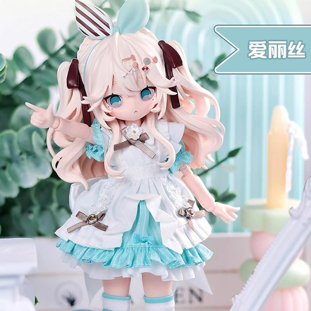 Bahomu Blind Doll Sugary Girls Series MJD Articulated Doll 18 Scale 18cm Blind Box Cute Girl BJD Doll (1 Random Doll) [Official Authentic Product]