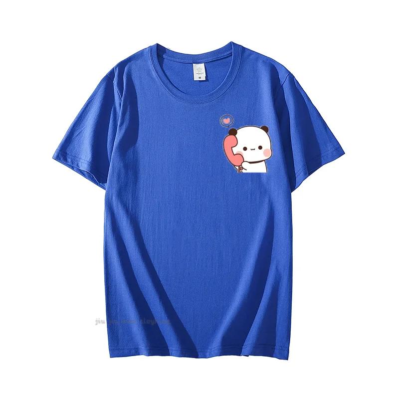Dudu volá svému Bubu Tričko Ženy Muži Pár Vtipná trička Roztomilý Panda Medvěd bavlněná trička Léto Pánské T Oblečení
