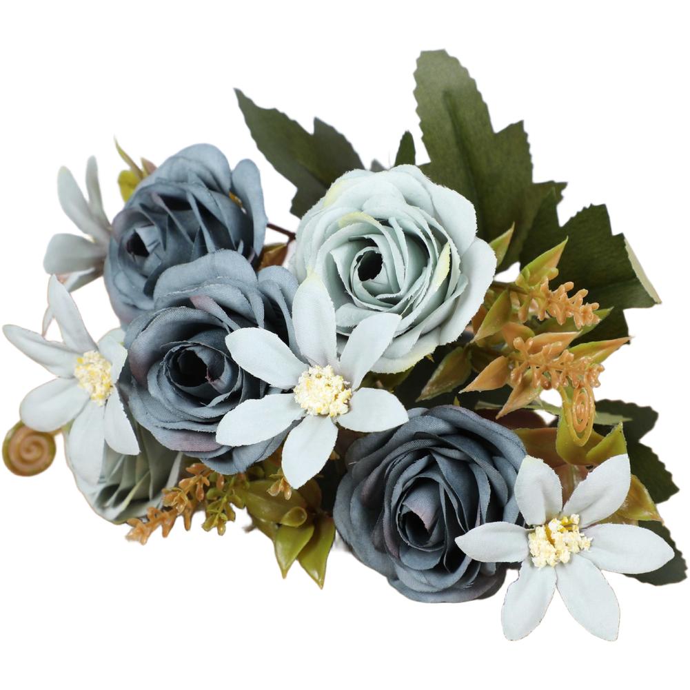 Artificial Silk Flower Bouquet Hydrangea European Style Camellia Rose Ball Chrysanthemum For Home Party Wedding Decoration