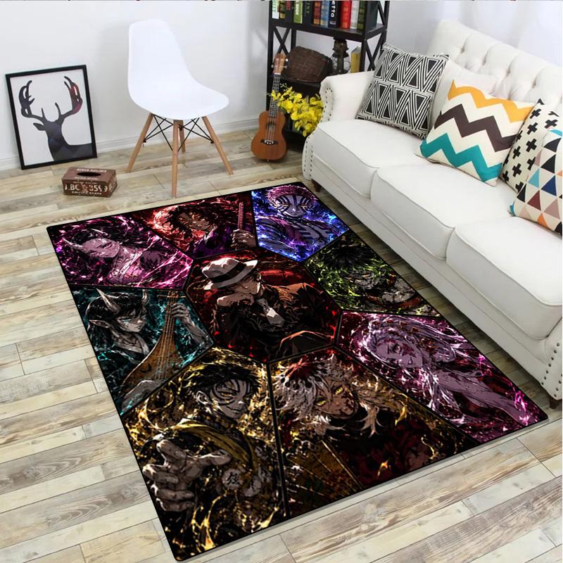Powerful Anime Characters Home Carpet Office Decorative Carpet For Living Room Bedroom Door Mat Floor Rug Computer Chair Area Rug