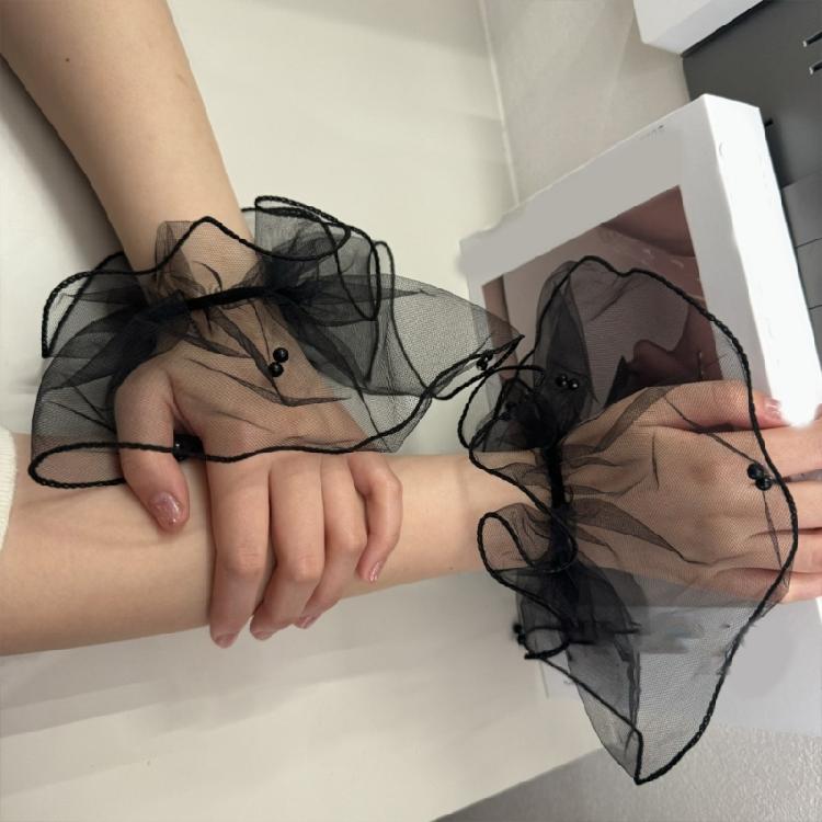 Elegant Sheer Lace Arm Sleeves Protectors Elastic Cuff Sleeves For Wedding Event Dressingup Decorative Arm Accessories