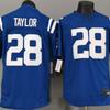 Indianapolis Colts 28 Taylor Football Jersey Mens NFL Team Sportswear Fan Apparel Blue Replica Uniform