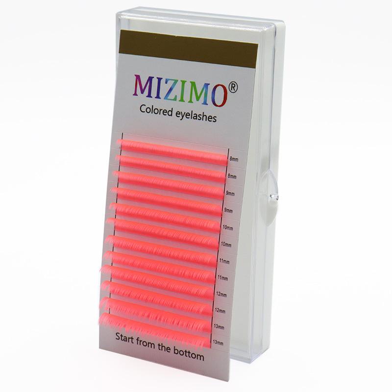 New Fluorescent Pink Colour Single Grafted False Eyelashes Soft Natural 12 Rows of Large Capacity Luminous Eye Makeup Tools