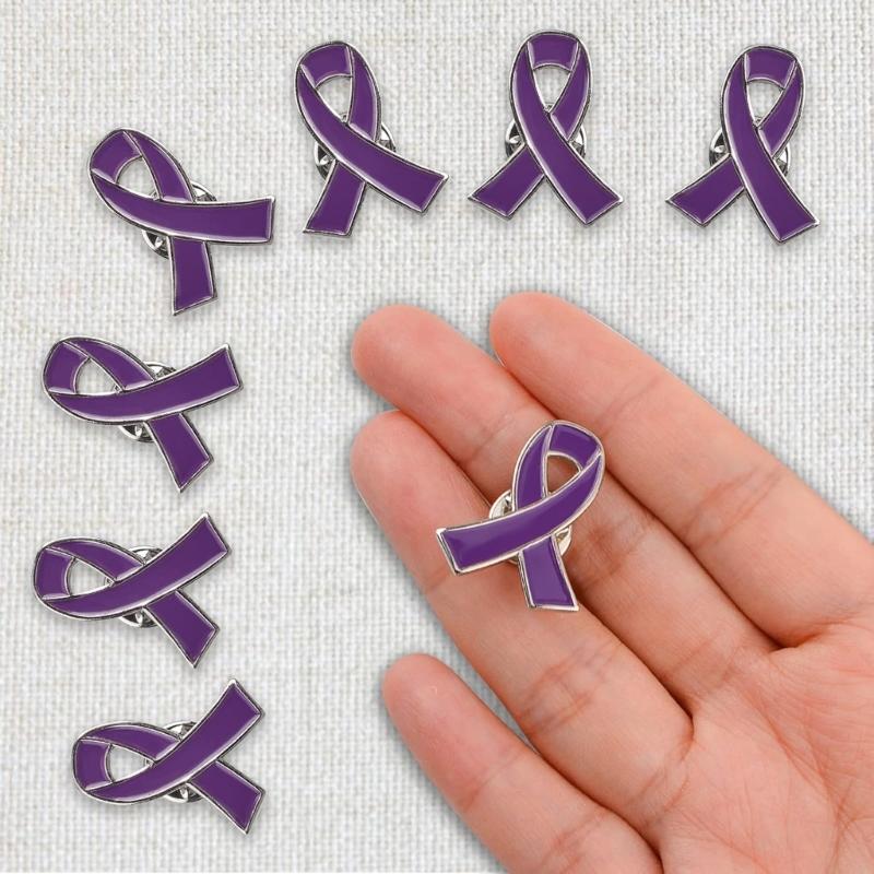 Band Pin, Pack of 50 Metal Awareness Lapel Pin Band Brooch Pin Hope Pin Enamel Jewellery Pin for Decoration