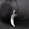 Punk Jewelry Amulet Necklace Spike Men Wolf Tooth