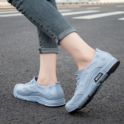 Modische Herren-Regenschuhe mittelhohe Regenstiefel rutschfeste Wasserschuhe Paar Samt-Gummischuhe Küche Autowäsche Angeln Arbeitsschuhe