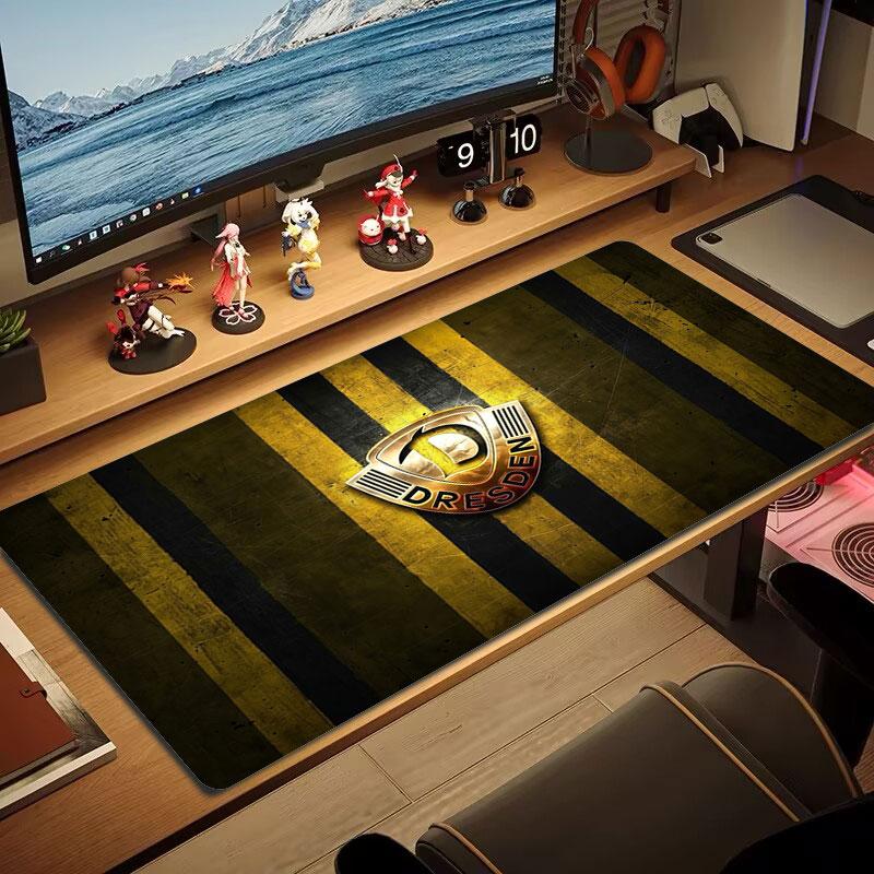 Dynamo Dresden Großes Mauspads Große Gaming-Tischunterlage Rutschfest Laptop Tablet Großes Mauspads XXL Matte Mini-PC Spielmatte Mit Verriegeltem Rand