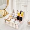 Compartments Storage Box Clear Plastic Makeup Cosmetic Stand Holder Lipstick Eyeshadow Blush Palette Organizer New