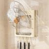 Storage Rack with Drip Tray for Pot Lids Cutting Boards Wall-mounted No Drilling Required Strong Adhesive Rack for Kitchen Organize