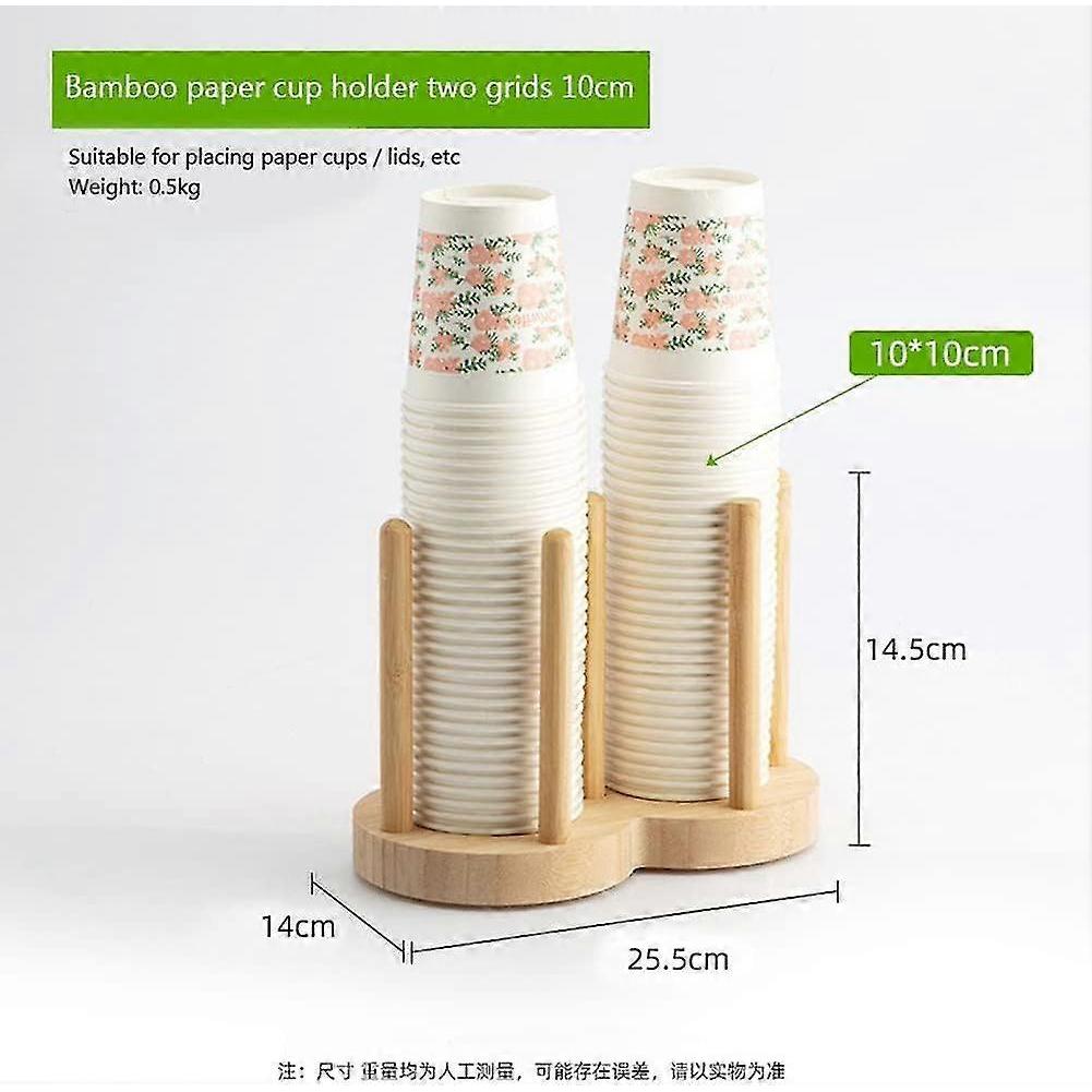 Wood Disposable Paper Cup Dispenser, Stablize Water Dispenser Cup Holder, Space Saving, Tea Cup Holder, Wooden Cup Stand Organiser For Tabletop, Count