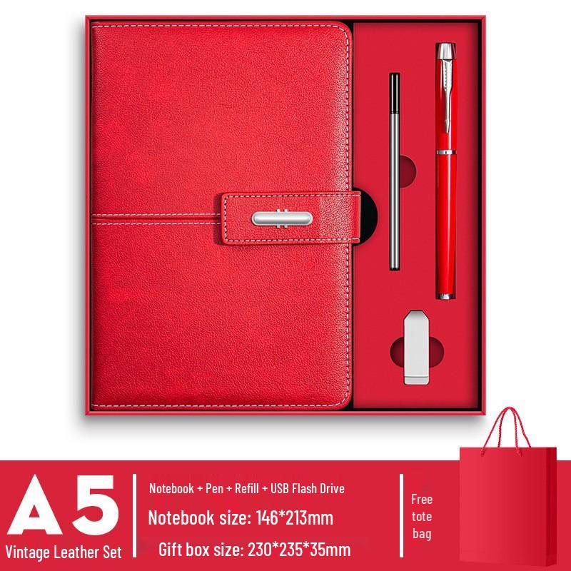 Corporate Gift Set: A5 Notebook, Thermos Cup, B5 PU Diary with Custom Logo