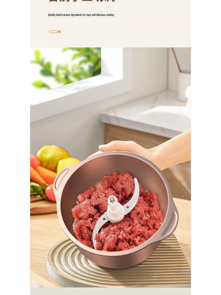 Stainless Steel Electric Meat Grinder & Vegetable Chopper - Multifunctional Household Food Processor