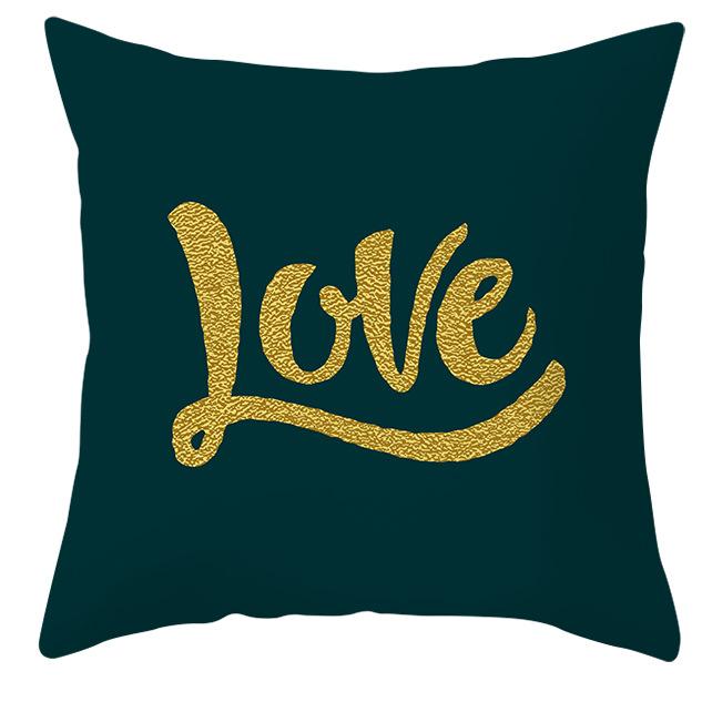 Nordic Style Modern Gold Pillowcase Home Pillow Light Luxury Sofa Pillow Cushion Cover