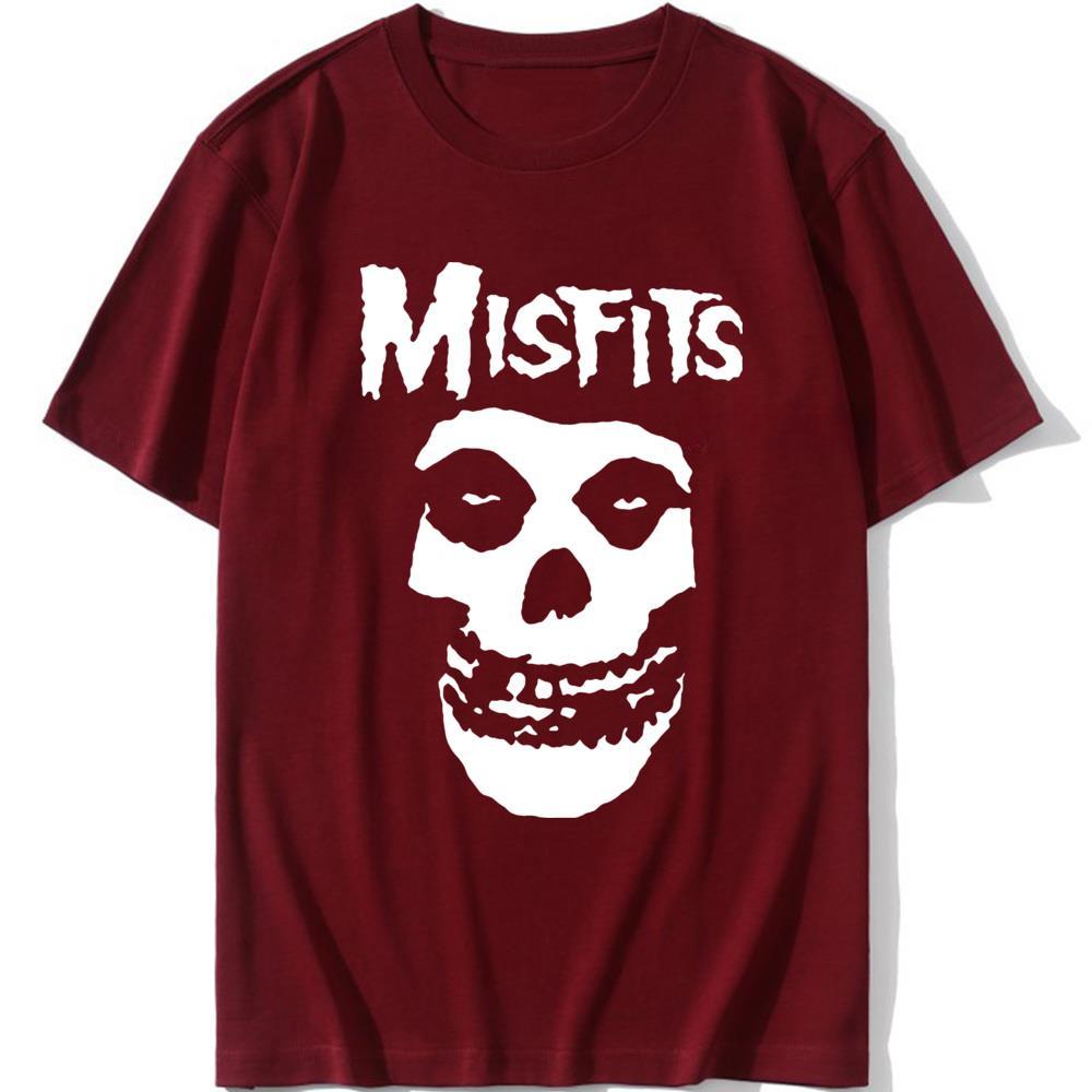 New Men's Hip-hop Punk Skull Misfits Brand Cotton Short-sleeve T-shirt Marve Graphic T Shirts  Harajuku  Graphic T Shirts