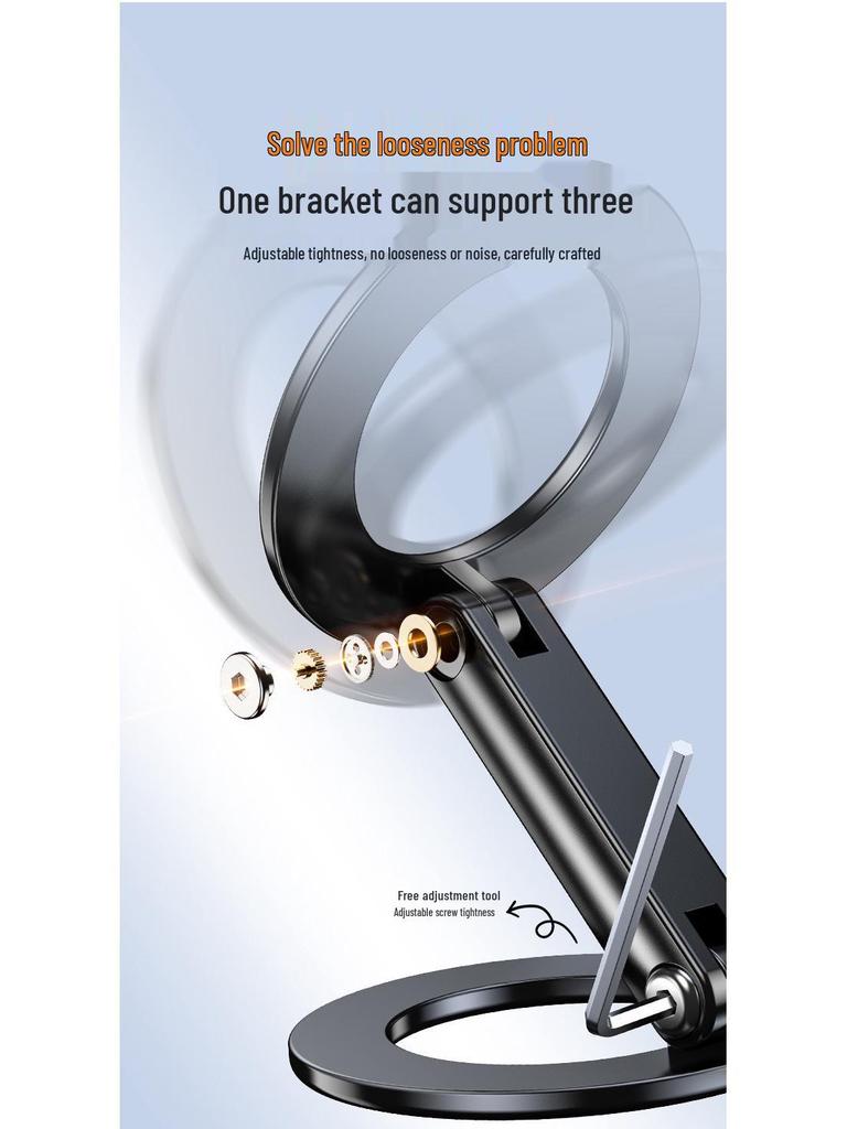 Dual-Sided Magnetic MagSafe Phone Stand: Strong & Versatile for Desk, Gym, Car, or Wall.