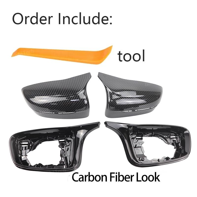 4pcs Carbon Fiber Exterior Side Rearview Mirror Cover Trim For BMW 3 4 5 7 8er G20 G21 G28 G11 G12 G14 G15 G16 G30 G31 G38 G22