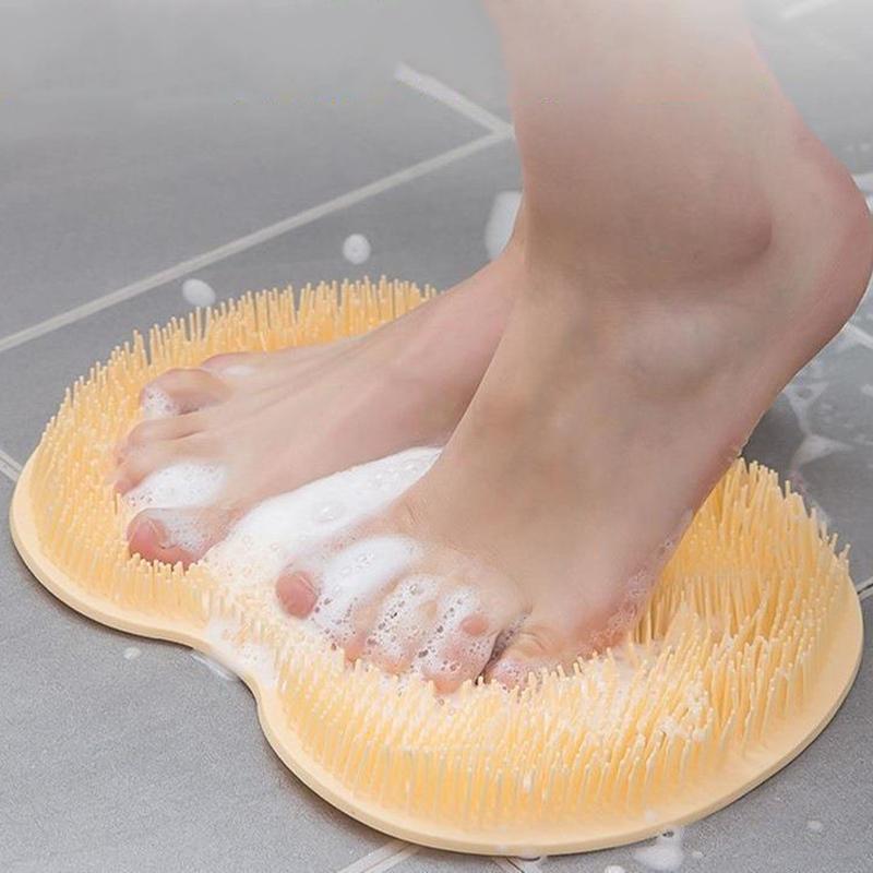 Fußwasch- und Fußmassage-Artefakt Faule Fußbürsten- und Fußmassage-Matten Zuhause Badezimmer Rutschfestes Fußwaschen mit Saugnäpfen und Fußpolstern