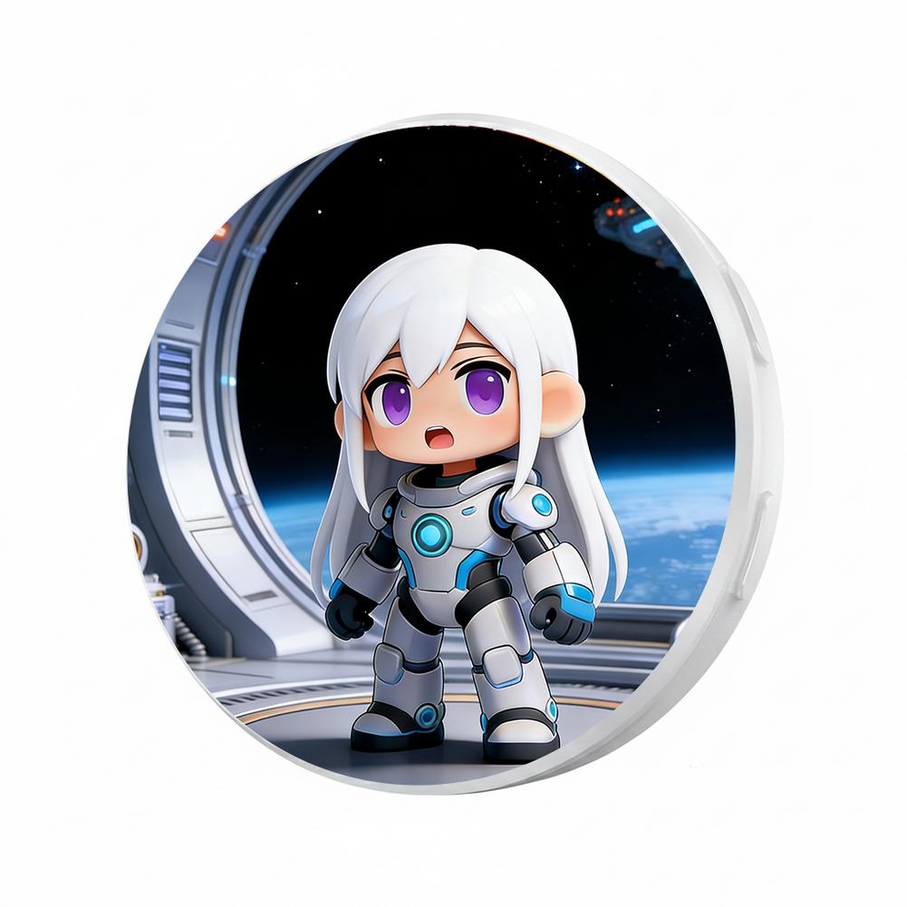 For Ebadge Electronic Bar Hanging Piece Picture Video Super Long Endurance Bluetooth Transmission Anime Animation Badge белый