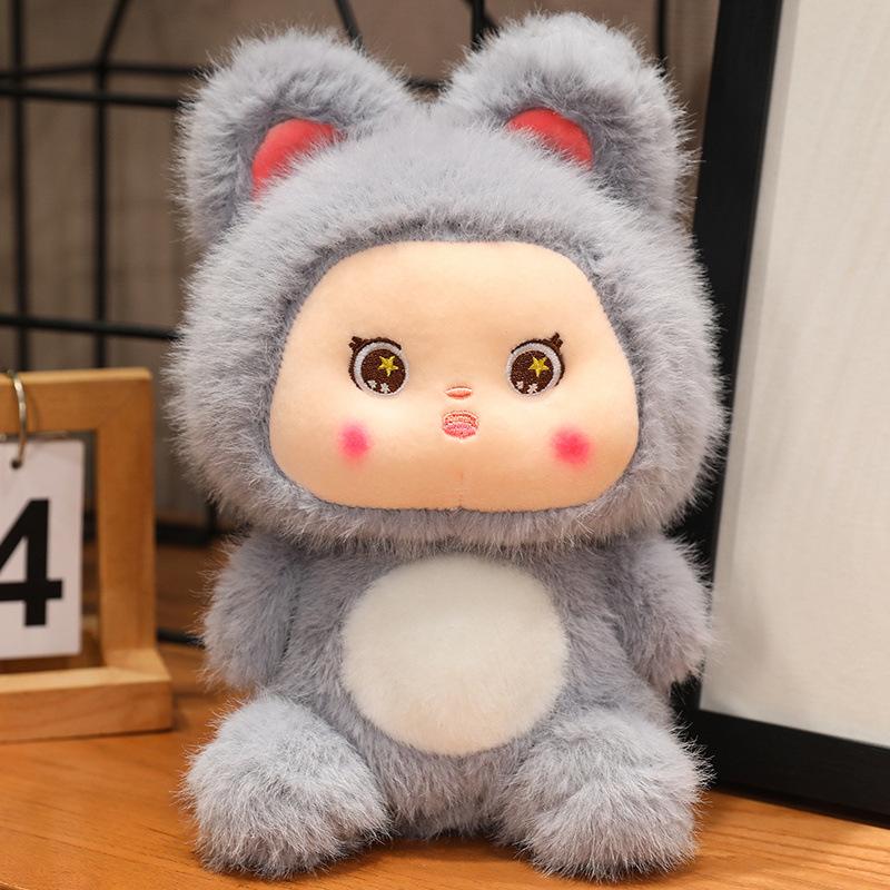 Mushroom Bunny Doll Wearing Hat Giant Panda Doll Plush Toy Children Girl Rag Doll Gift