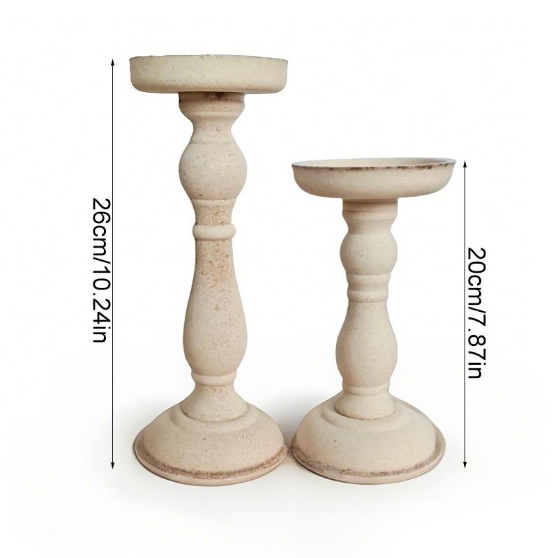 1/2PC Candle Holders Party Table Decor Home Decor Candles Stickers Minimalist Roman Column Photo props Wooden Vintage Rustic