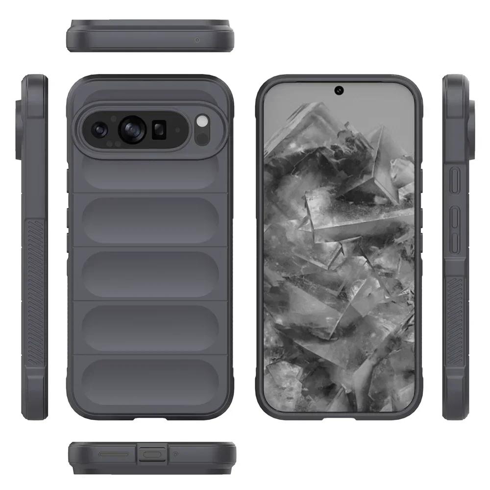 

Liquid Silicone Wave Design Skin Touch Matte Case For Google Pixel 10 9 Pro XL 8 7 6 A Pro Anti-Drop Full-pack Back Cover Google Pixel 10