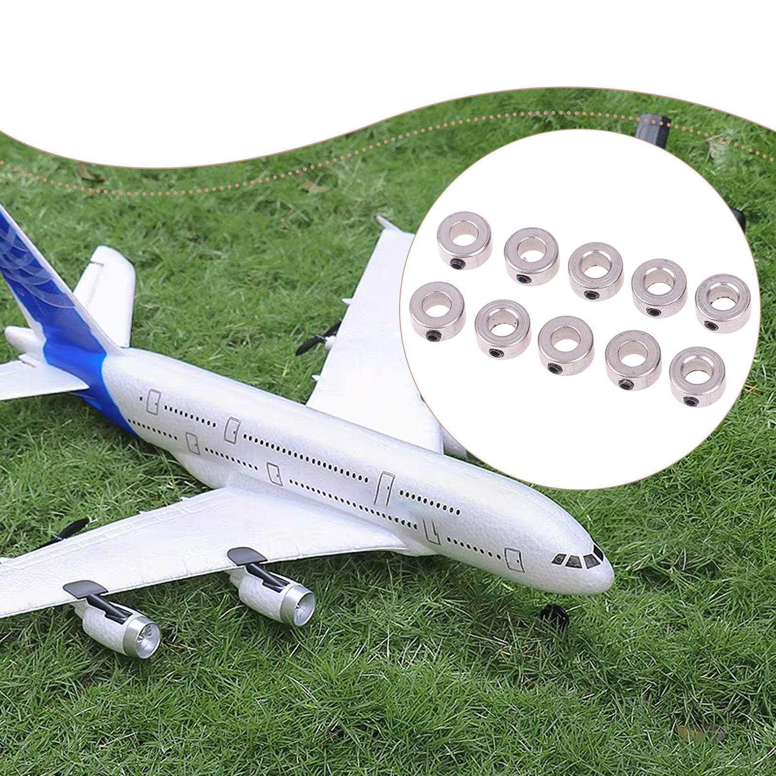 

10 Pieces Airplane Model Wheel Clamps RC Landing Gear Stoppers Accessories Alloy High Inner Hole 5.1 mm