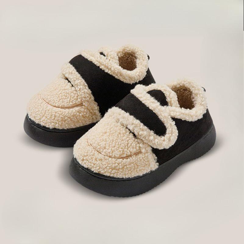 

Новый стиль тапочек, на толстой подошве, противоскользящие, теплые и утепленные флисом хлопковые туфли для женщин Fits 39-40 чёрный