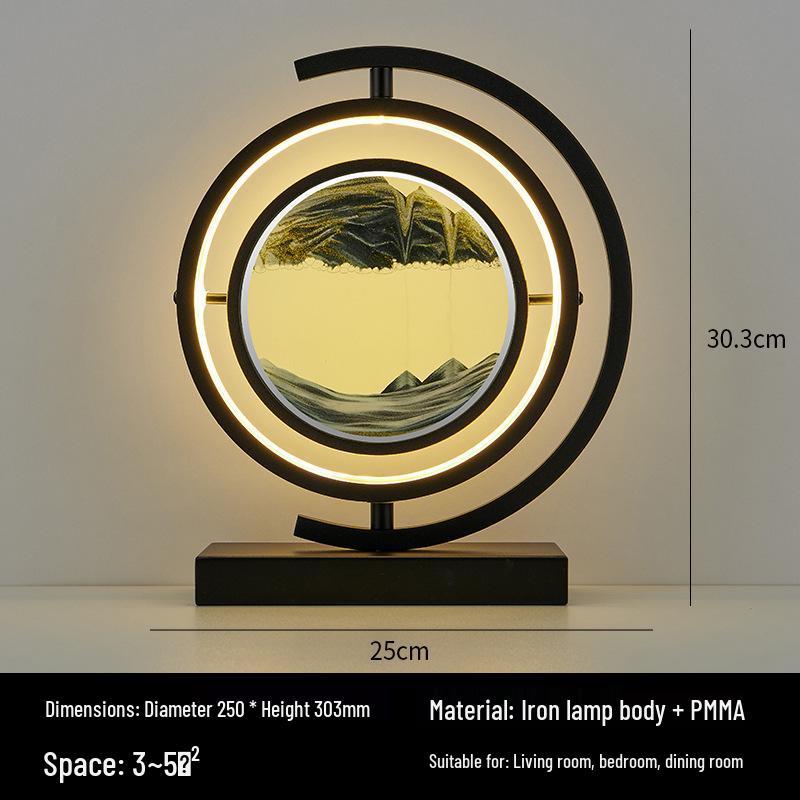 Modern Hourglass Sand Art: 3D Glass Flowing Sand Ornament for Home or Office Desk