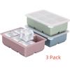 Large Ice Cube Tray with Lid 6 Cavities Flexible Food Grade Stackable Square Silicone Ice Cube Mold for Ice Drinks Whiskey
