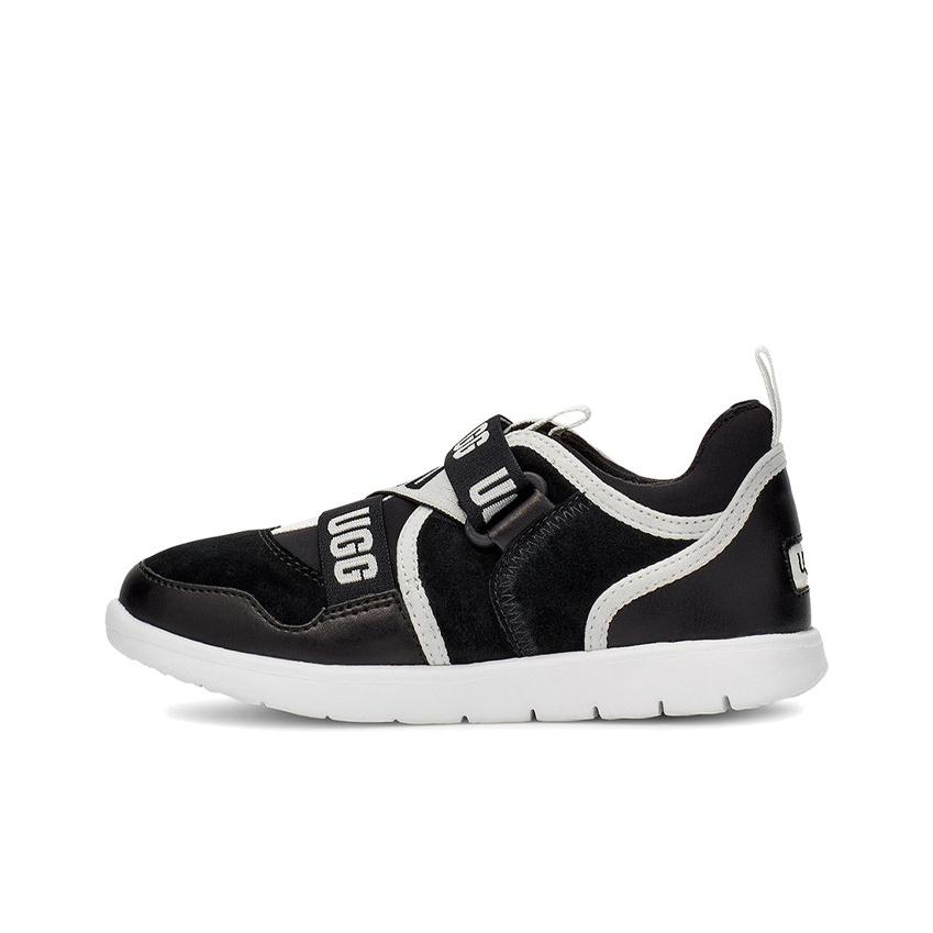 UGG Cloudlet Sneaker Comfortable Breathable Casual Running Shoes Kids Sneaker Black White 1107979K- BWHT