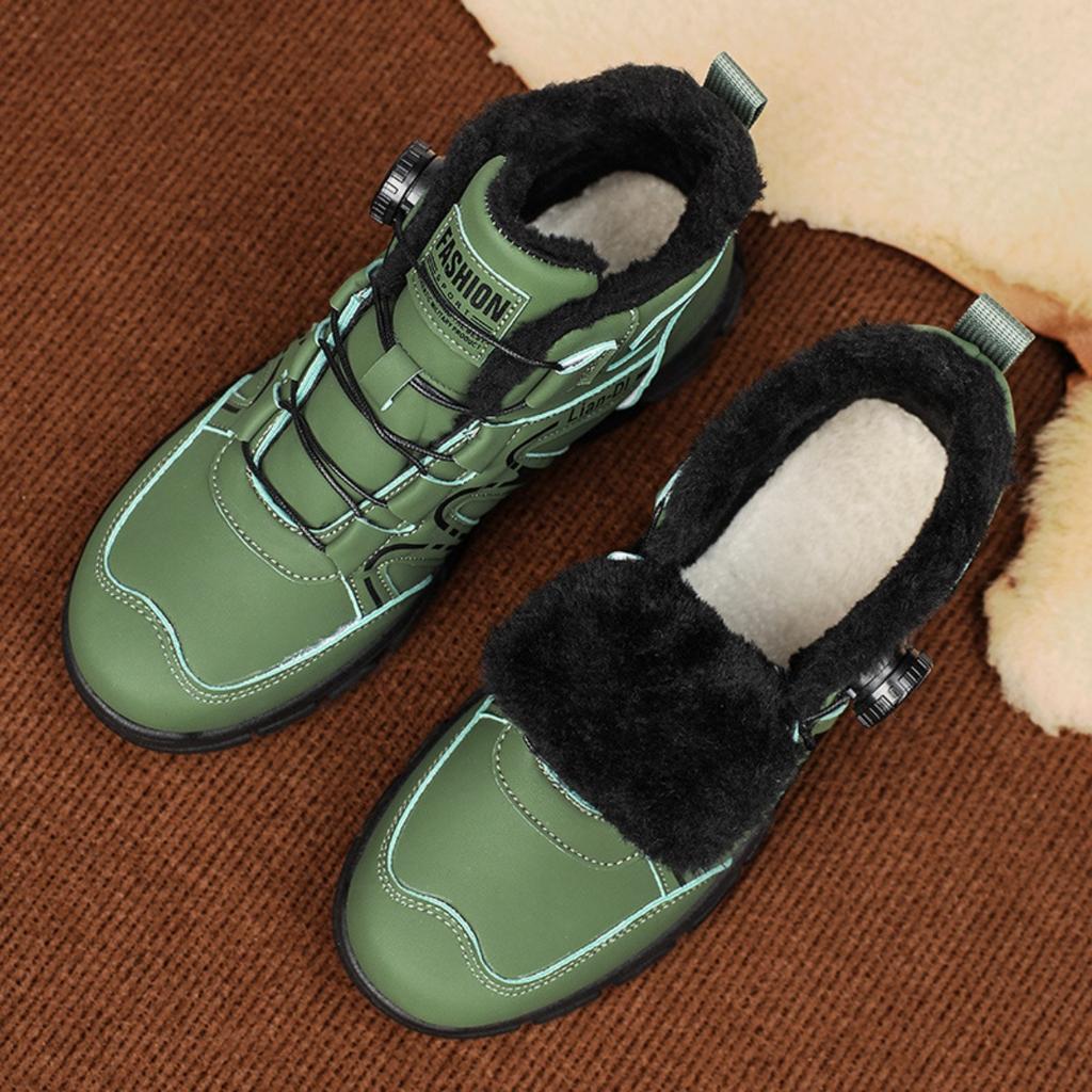 Winter New Style, High Top, Plush and Thickened, Men's Cotton Shoes, Swivel Buckle, Trendy Men's Shoes, British Style, Boots