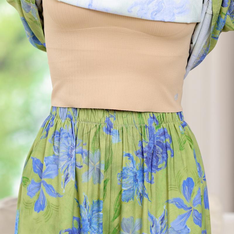 Damen Übergröße Blumendruck 2-teiliges Set – Lässiges Sommer-Outfit (XL-5XL)
