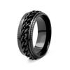 Men's Stainless Steel Rotating Multi-Style Decompression Finger Ring Set