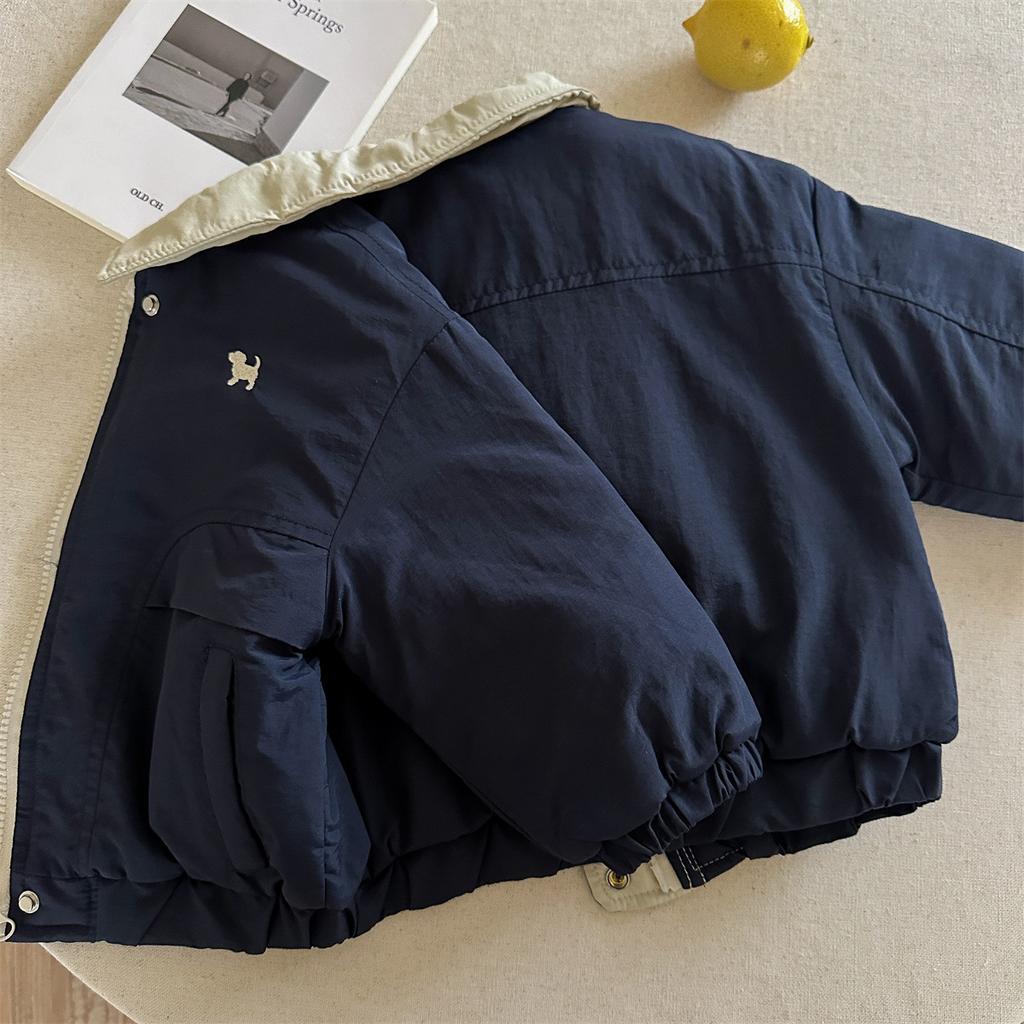 Dicke gefütterte Winterjacke für Jungen und Mädchen Arbeitskleidung Freizeitmantel