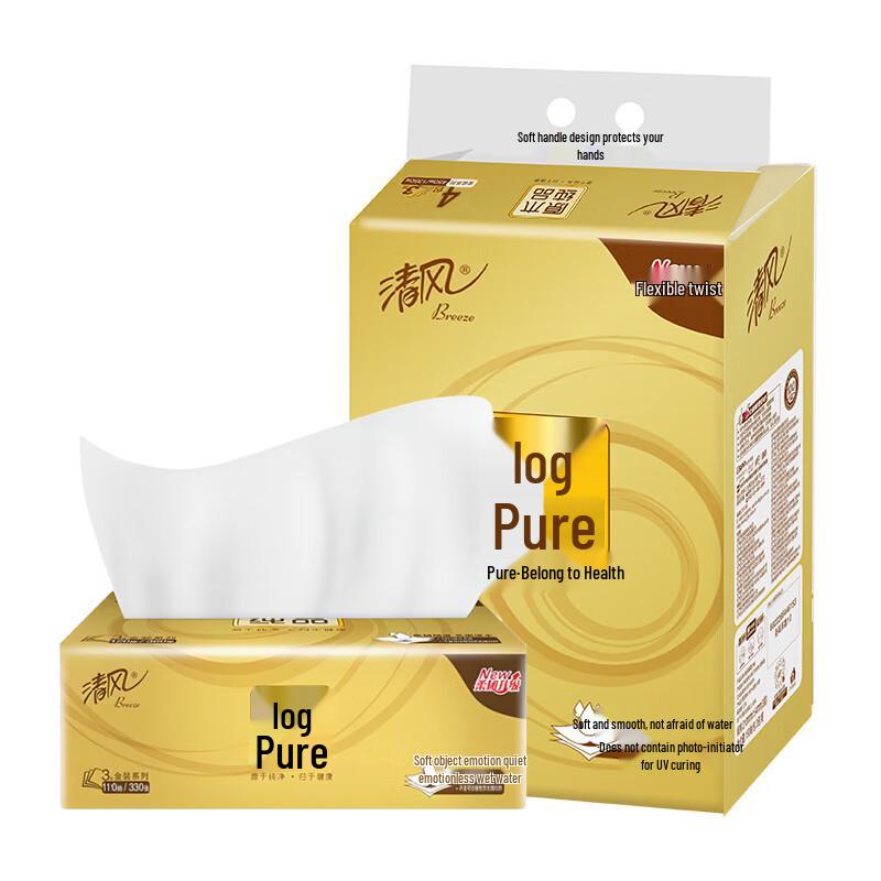 Qingfeng Gold 3-Ply Facial Tissues
