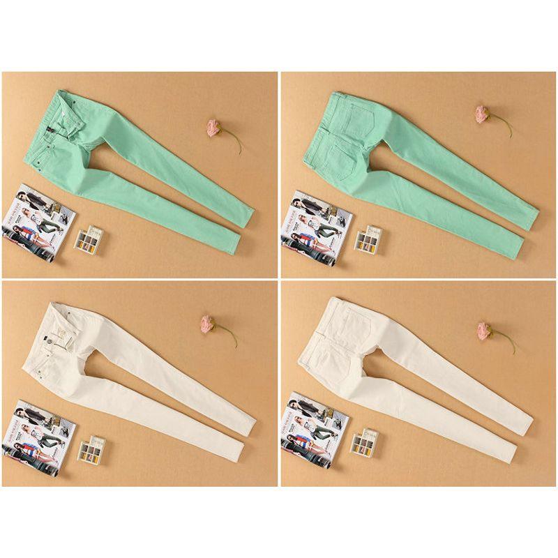 

Low-Rise Washed American High-Elastic Corduroy Pencil Pants Light green-Defective 6-28 broken code specials