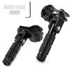CNC Aluminum Alloy 90° Adjustable Motorcycle Foot Pegs with P-Type Pipe Clamp for 25mm To 32mm Round Guardrails