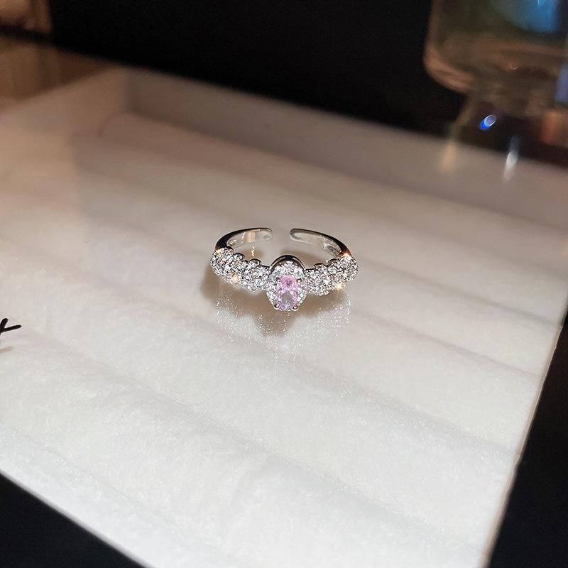 Zirconia Diamond Geometric Heart Open Ring - Fresh High-end Jewelry for Index Finger