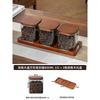 Quality Glass Sealed Canister Kitchen Food Storage Bottles with Walnut wood Lid Jars Grains Tea Leaf Coffee Beans Candy Jar