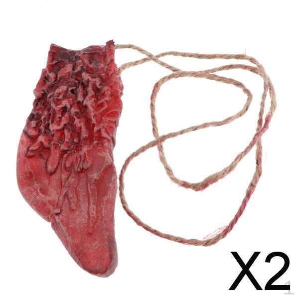 

2x Severed Lung Costume Party Props Decoration Necklace
