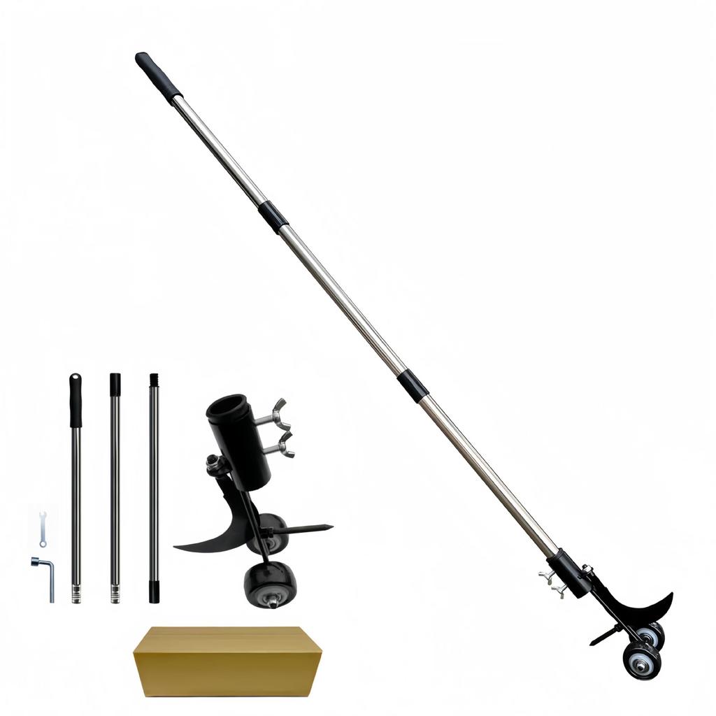 Vertical Manual Weeding Tool with Wheel,Garden Gap Weeding Hook, for Lawn, Yard, Backyard, and Driveway Maintenance, Handheld Gap Weeding Tool