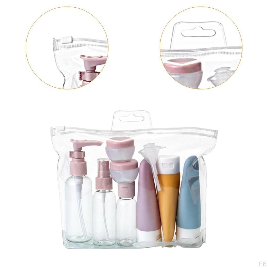 Travel Bottles for Toiletries Leakproof Sturdy with Clear Bag,Portable Essential Cream