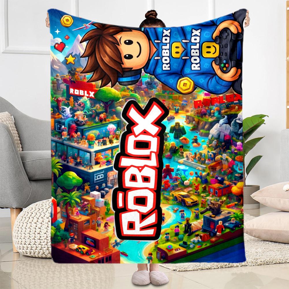 Roblox Game Characters Blanket Comfortable Suitable For Seaside Bed Office For All Occasions Playful Design Birthday Christmas Gift Blanket