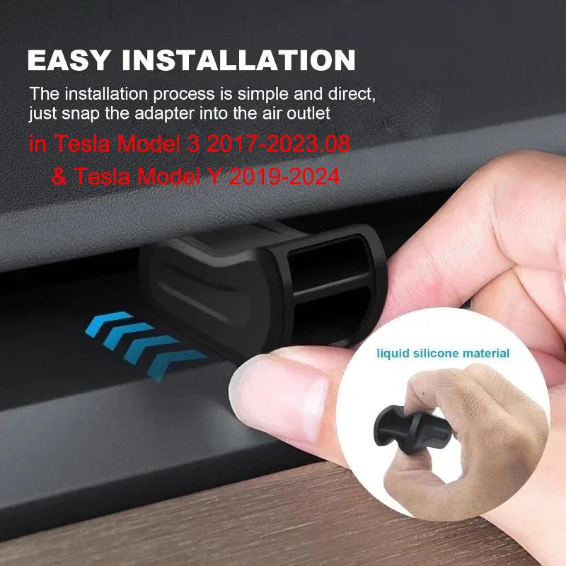 for Tesla Model Y L Juniper 2025 Standard 2026 Air Outlet Vent Aromatherapy Clip Freshener Adapter Bracket Fragrance Converter